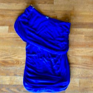 One shouldered blue shirt